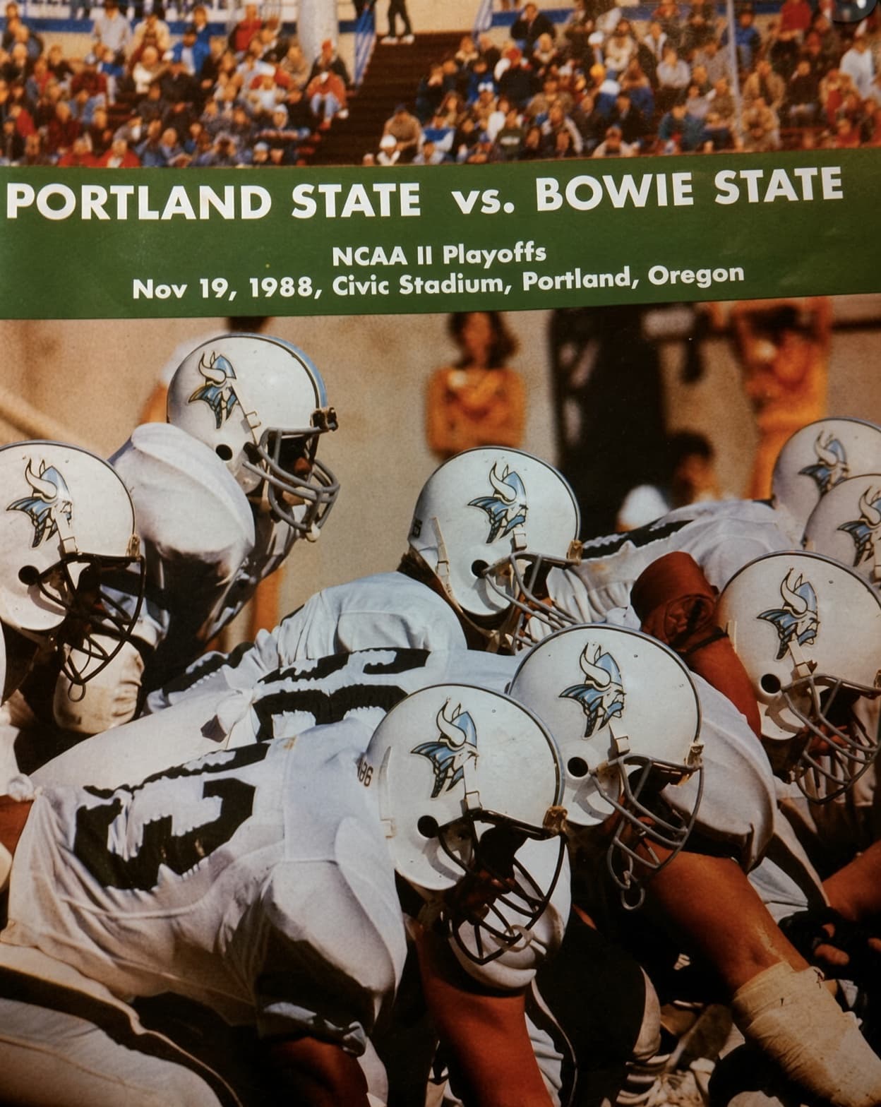 Portland State vs. Bowie State, NCAA II Playoffs, November 19, 1988